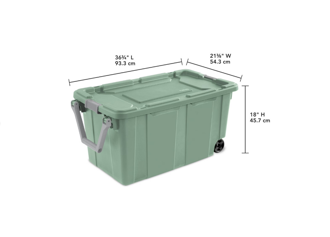 Sterilite Extra-Large Wheeled Industrial Storage Bin, 40 Gallon 2 Pack