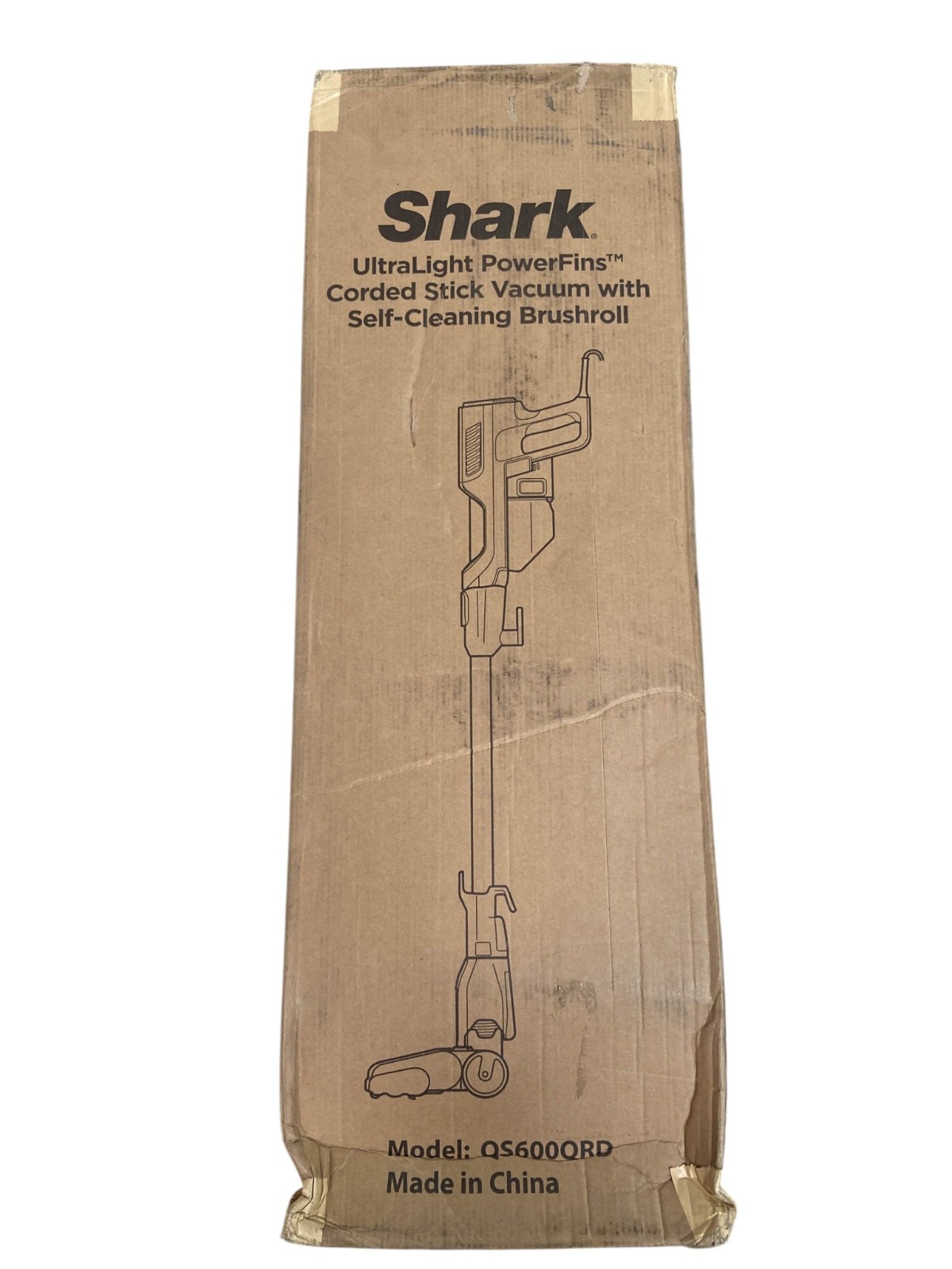 Shark UltraLight PowerFins Corded Stick Vacuum/Self Cleaning Brushroll QS600QRD