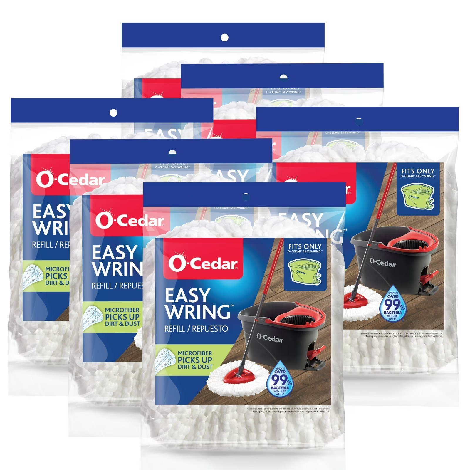 [AUTHENTIC] O-Cedar EasyWring Spin Mop Refill (6 Count) – NEW, GENUINE LOT OF 6