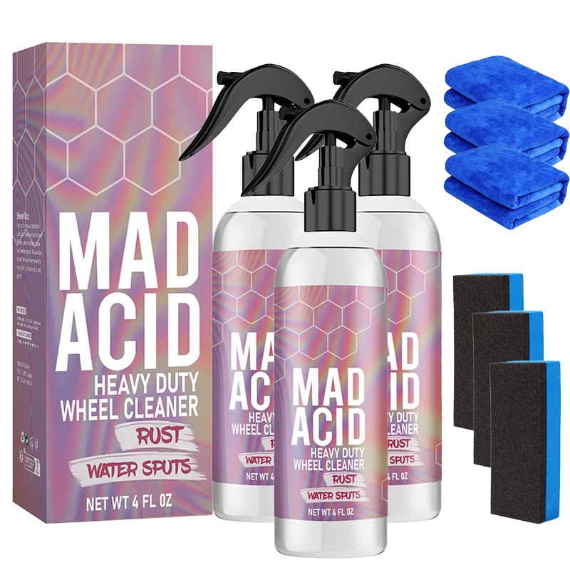 3X Mad Acid- Heavy-Duty Wheel Cleaner, Water Spot Remover for Car,Glass Cleaner