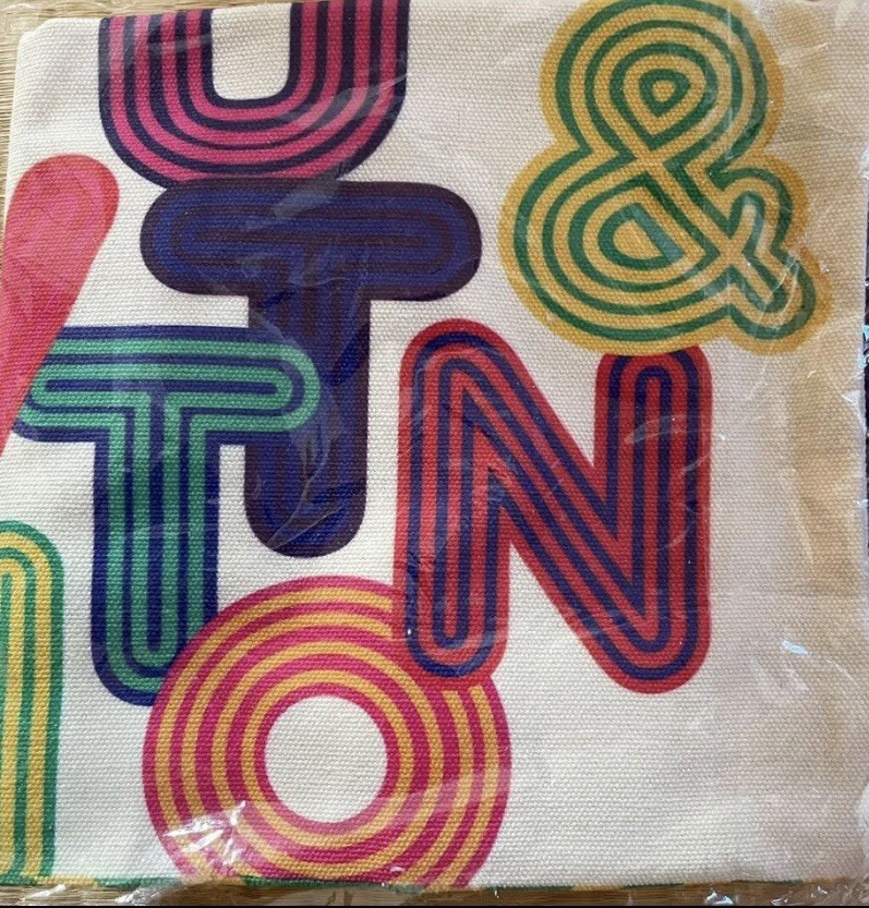 Louis Vuitton Reusable Foldable Canvas Shopping Bag Multicolor All-Over Pattern
