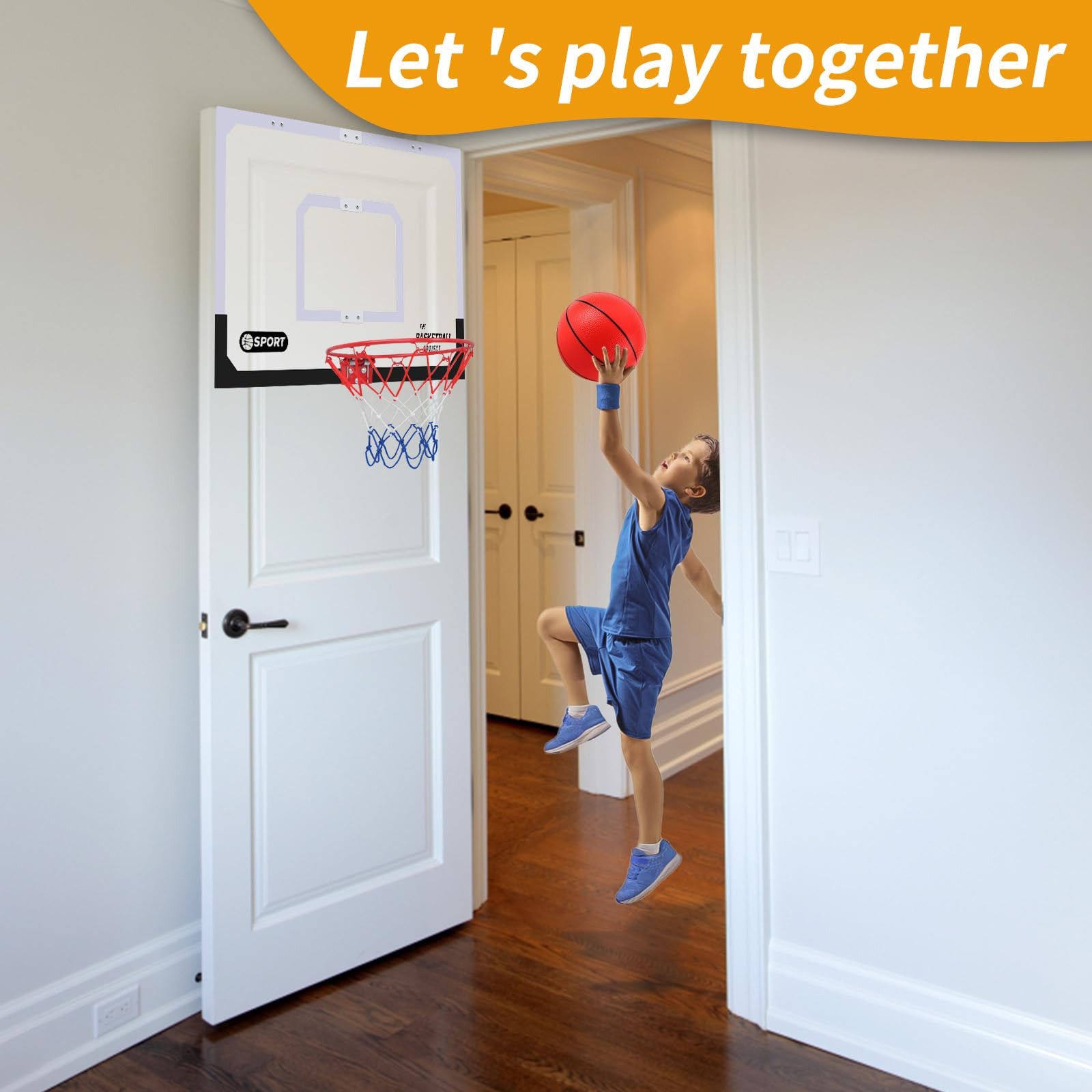 Upgrade Basketball Hoop Set – Extra Large 26″ x 17″ Pro X-Large, White&Black