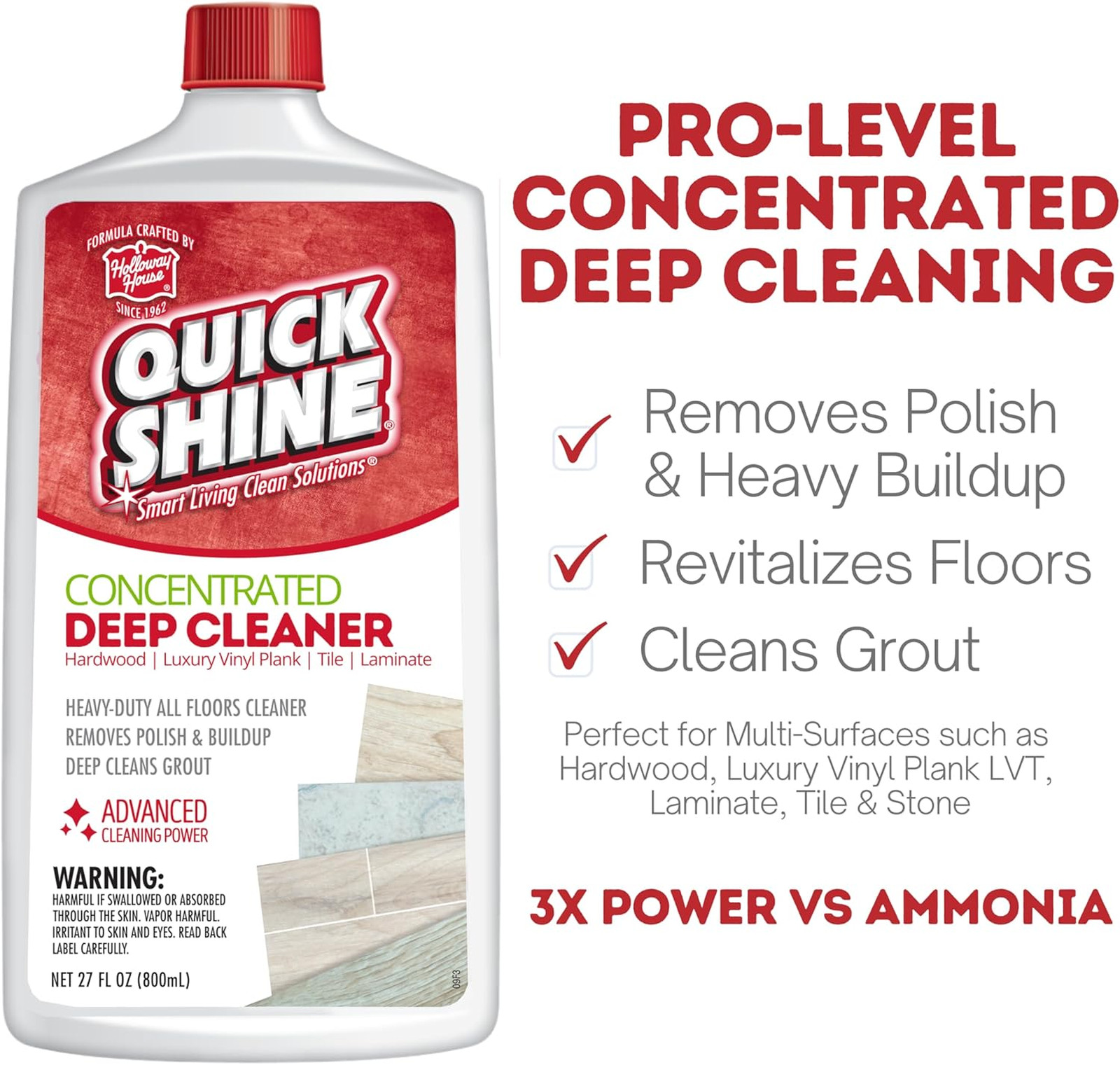 Multi Surface Floor Cleaner Wax Remover 27 Fl Oz Pack of 2 Hardwood Laminate