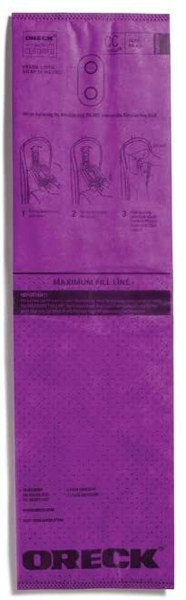 Oreck Type CC HEPA Upright Vacuum Cleaner Bag, AK1CC6H, 6-Pack, Purple