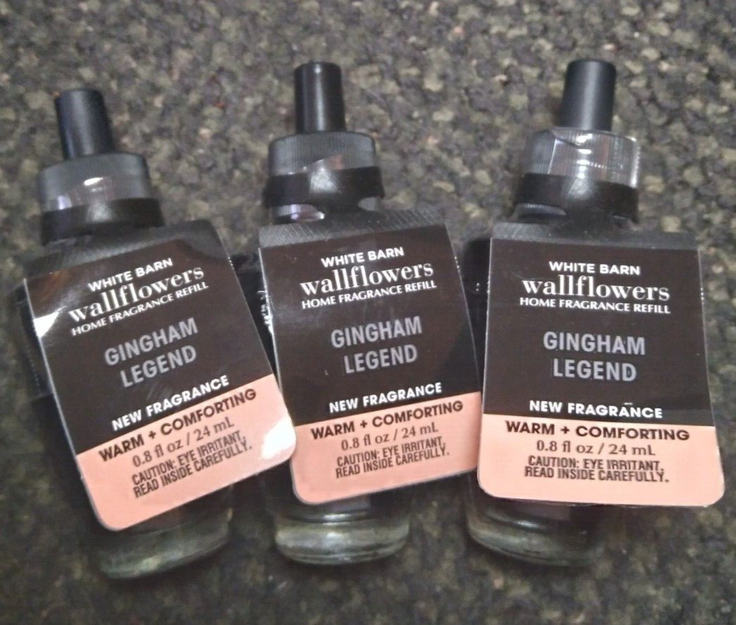 Bath & Body Works Gingham Legend Wallflower Refill Bulb x3 Mens Sandalwood/Oak