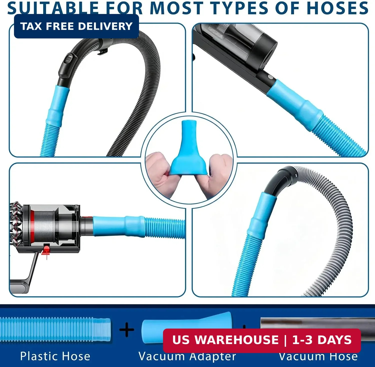 Dryer Vent Cleaner Kit with Flexible Vacuum Hose Attachment – Universal Dryer Li