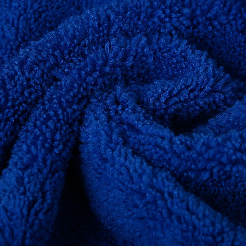 6 Pc Thick Microfiber Plush Towel Cleaning No-Scratch Rag Detailing 16″x24″ Blue