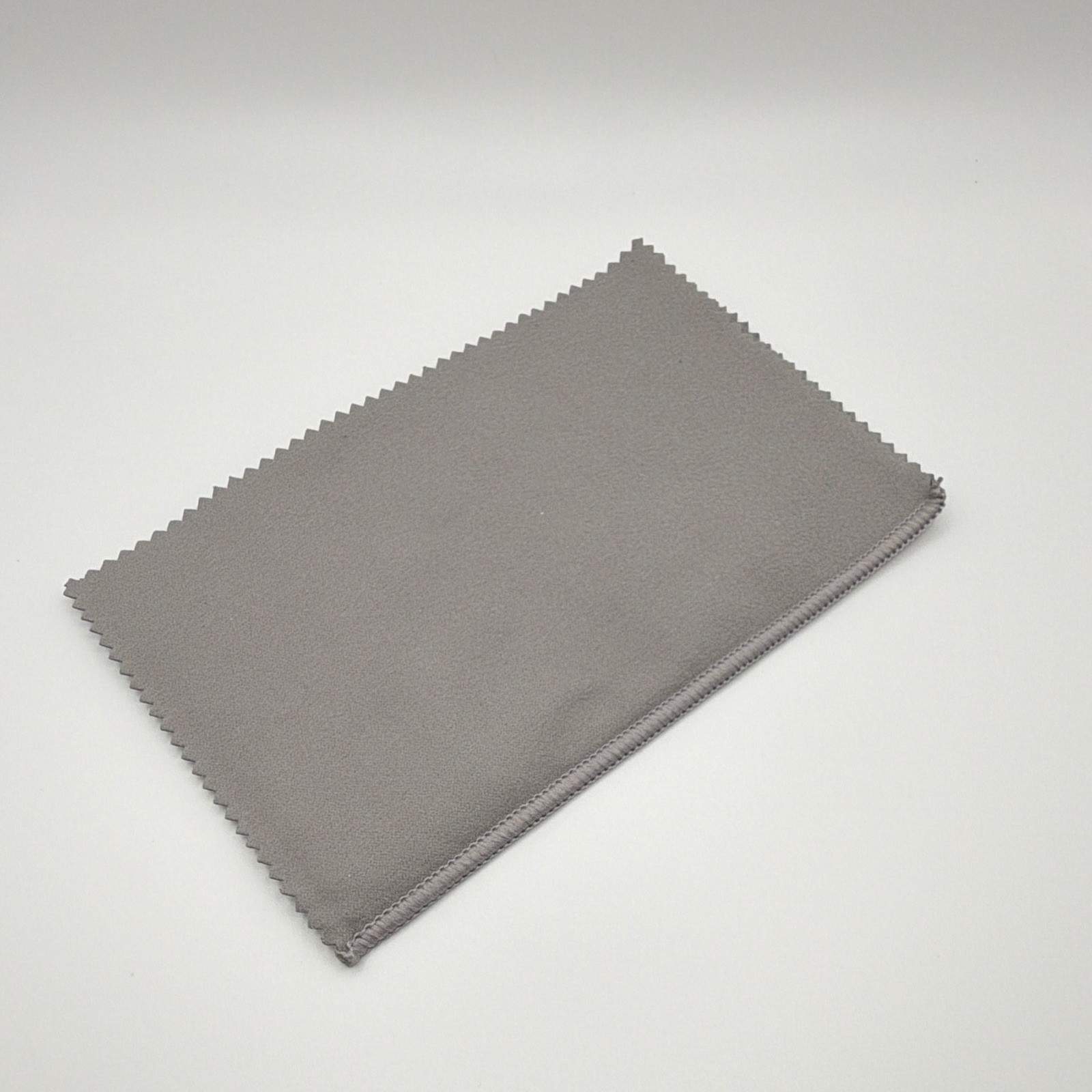 6”x8” Light Gray & White Jewelry Cleaning/Polish Cloth | Gold, Silver, Platinum