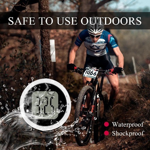 2 PCS Mini Motorcycle Clocks, Waterproof Stick-On 1.1″ Diameter D Color: Black