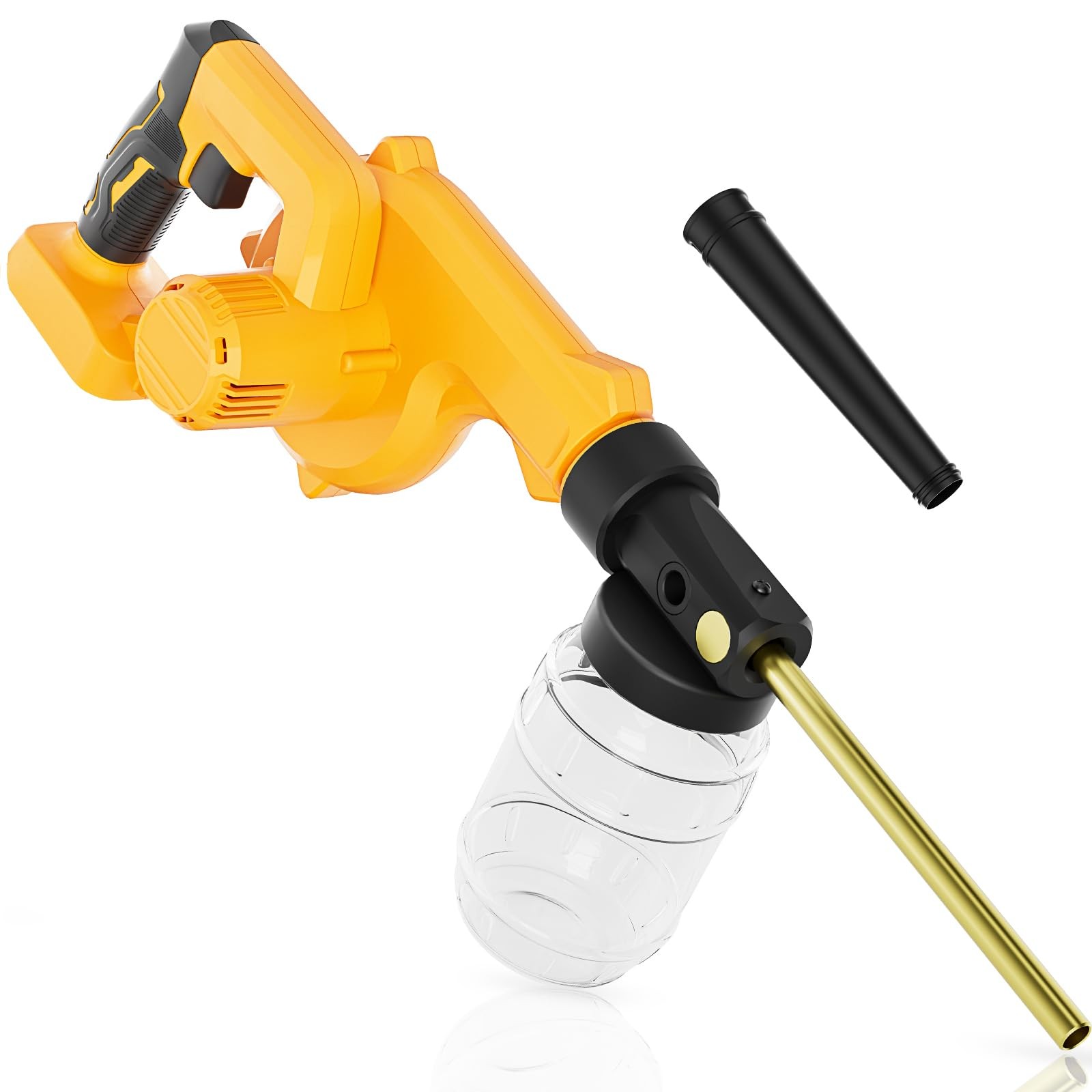 Dinftin Electric Diatomaceous Earth Duster Compatible for DeWalt 20V Yellow