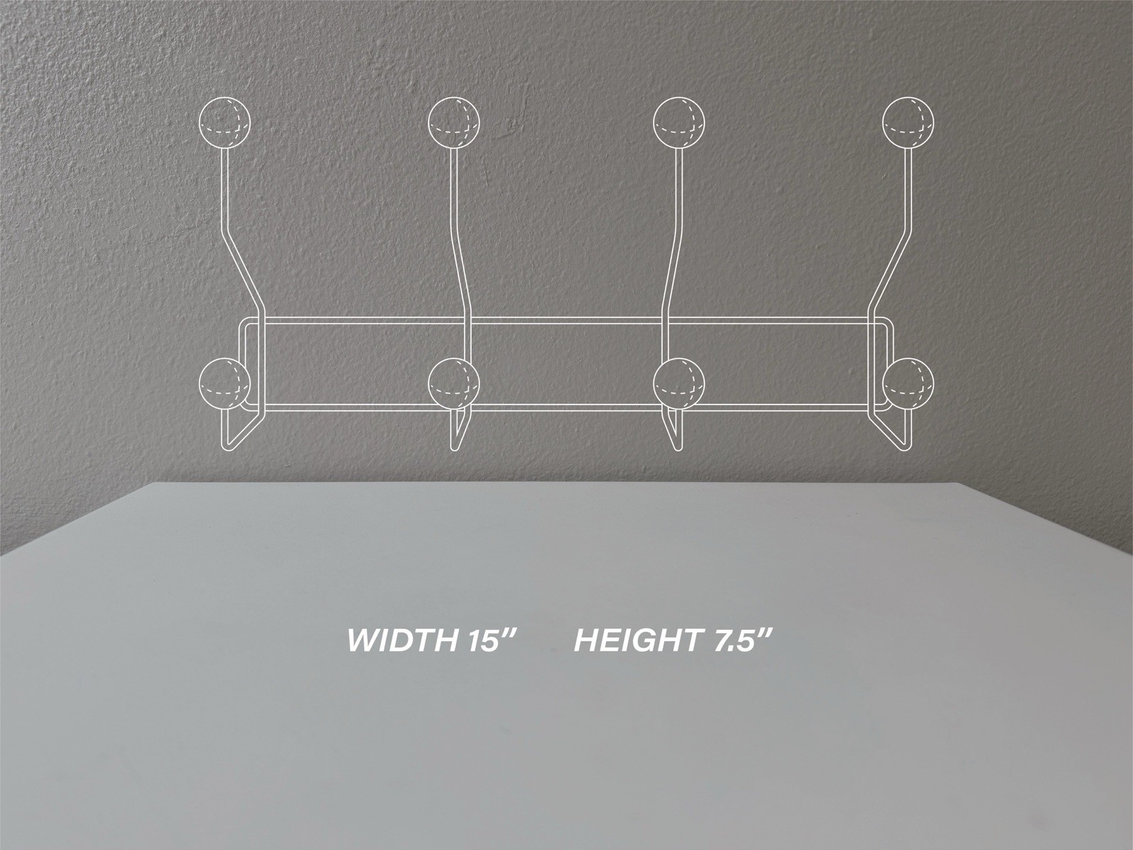 Mid Century Hooks Coat Rack Entryway Organizer Modern Minimalist Wall Art Decor