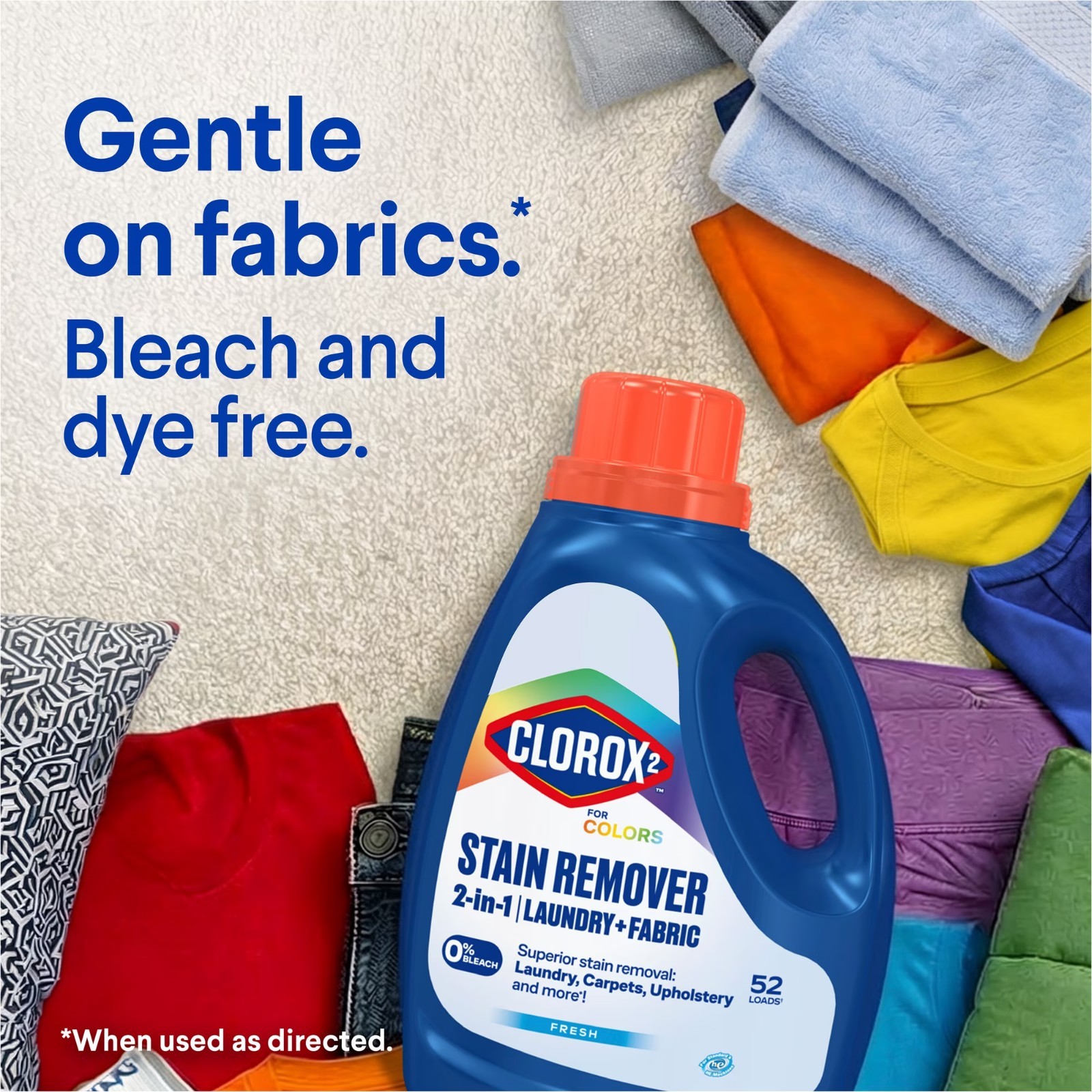 2 for Colors Stain Remover and Laundry Additive Bleach Free Original, 88 oz