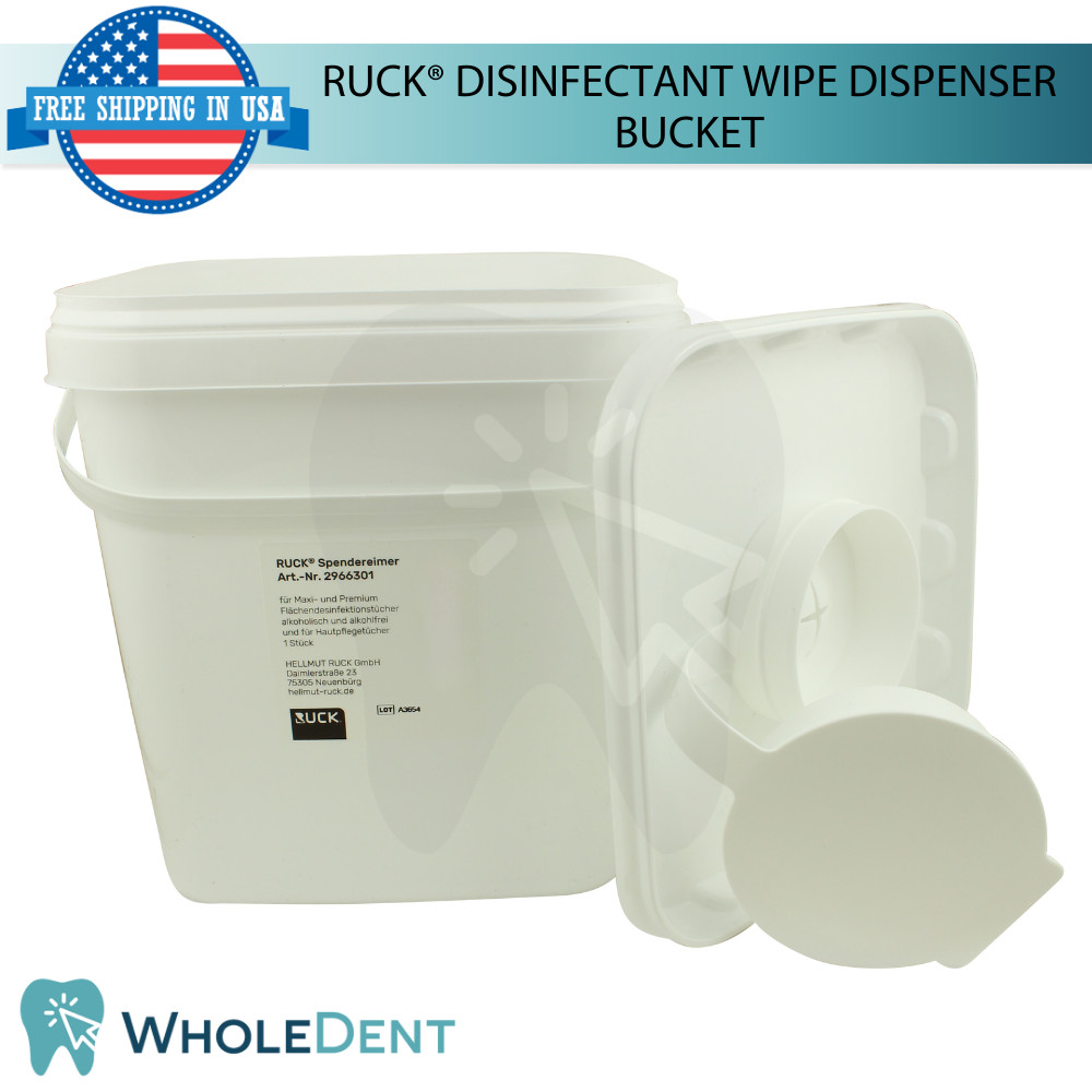 Ruck® Dis!nfectant Wipe Dispenser Portable Surface Cleaning Bucket