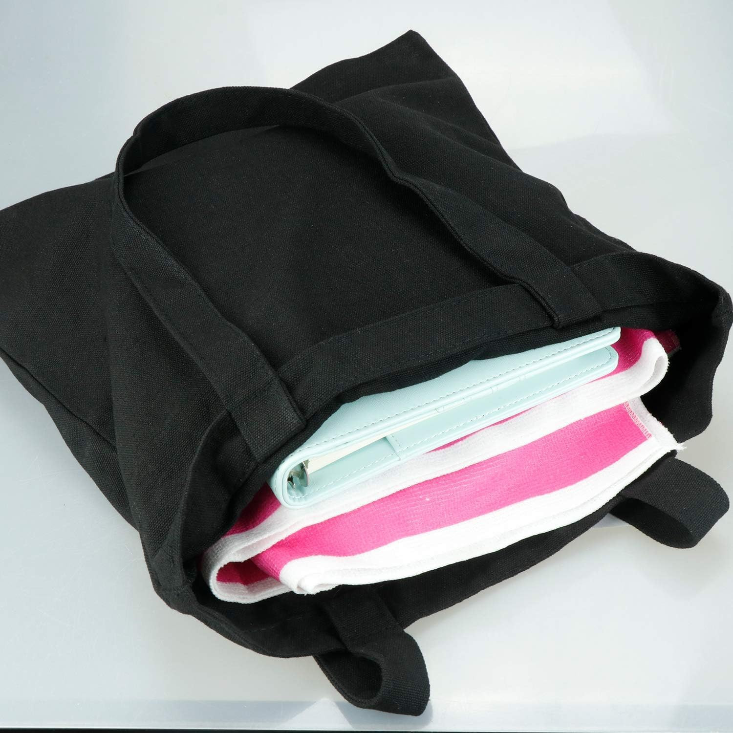 3 Pack Canvas Tote Bags, Heavy Duty Reusable Grocery Shopping Bag