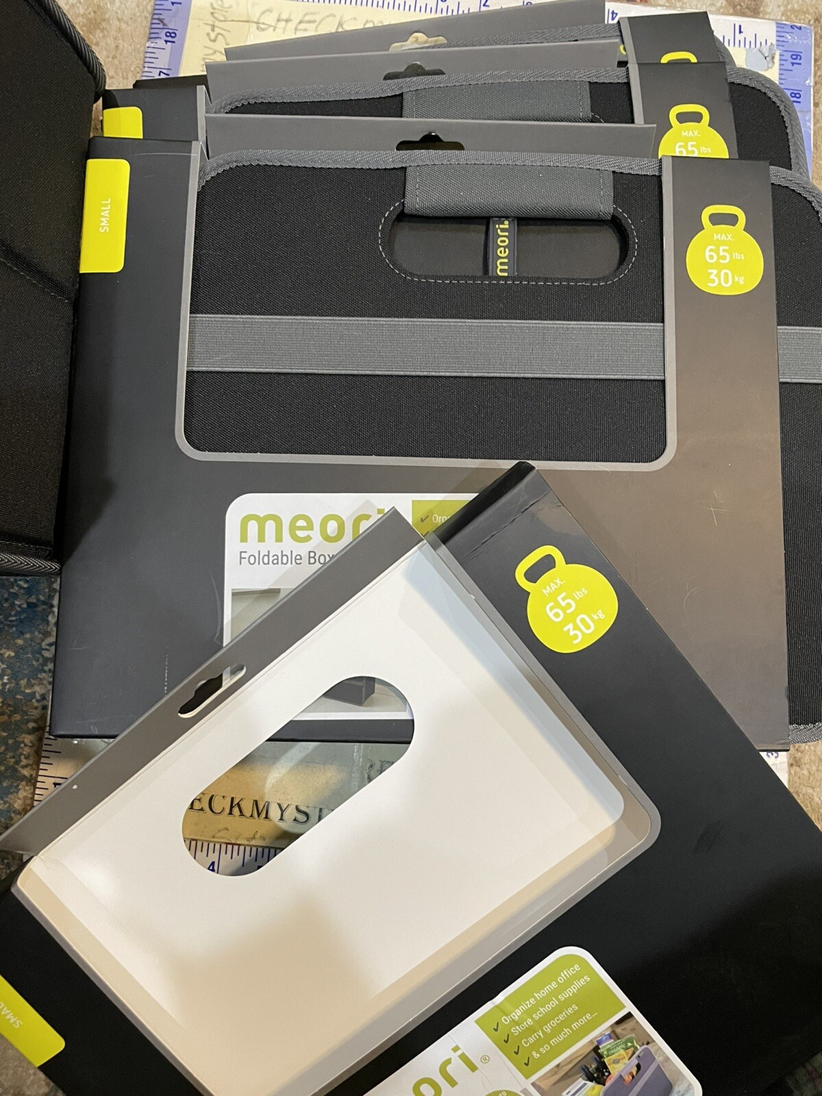 5X Meori Small Folderable Box (A1000025) Holds 65lbs 4gal/15L Organizer