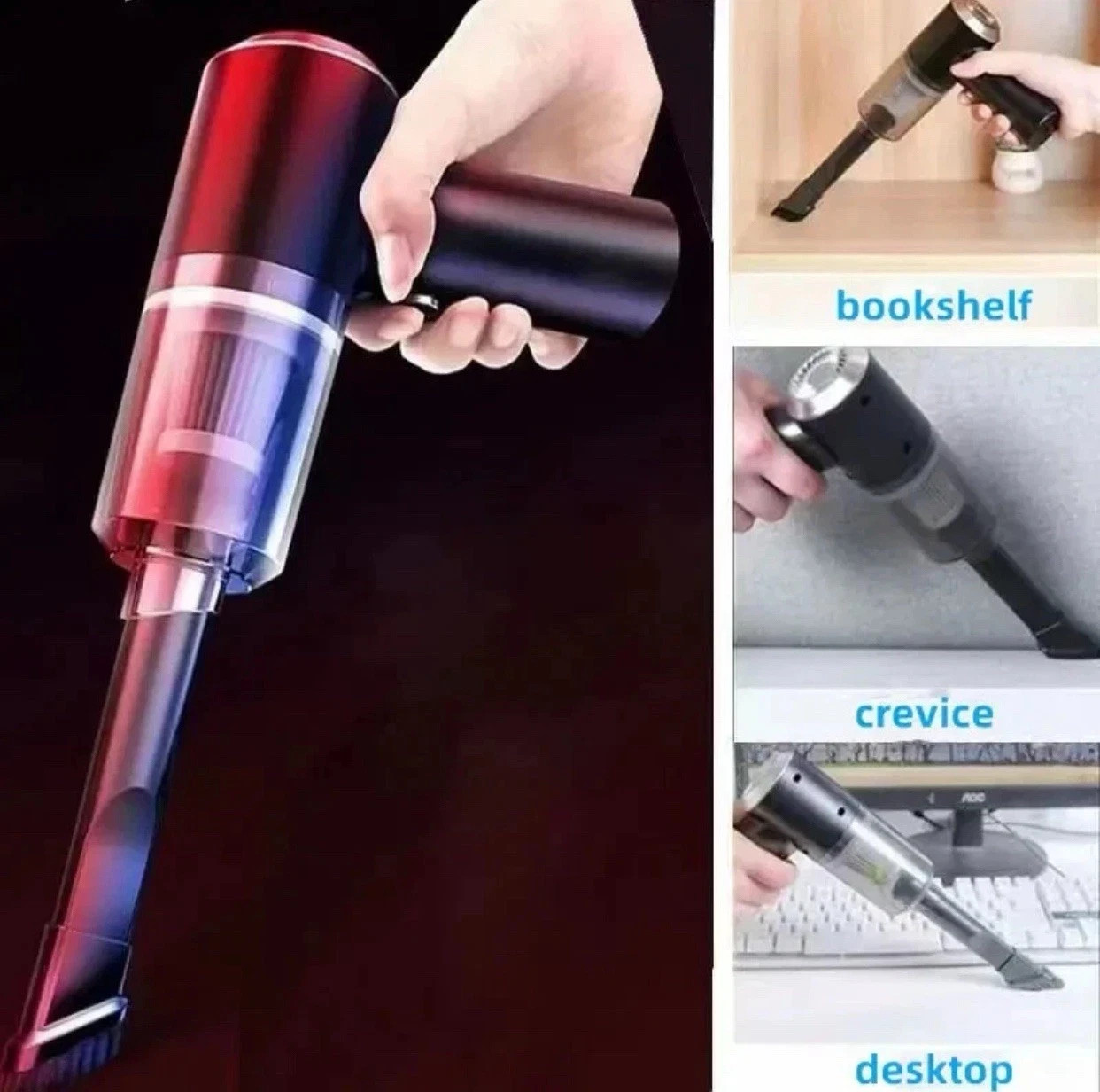 60W Cordless Handheld Vacuum Cleaner Small Mini Portable Car Auto Home Wireless