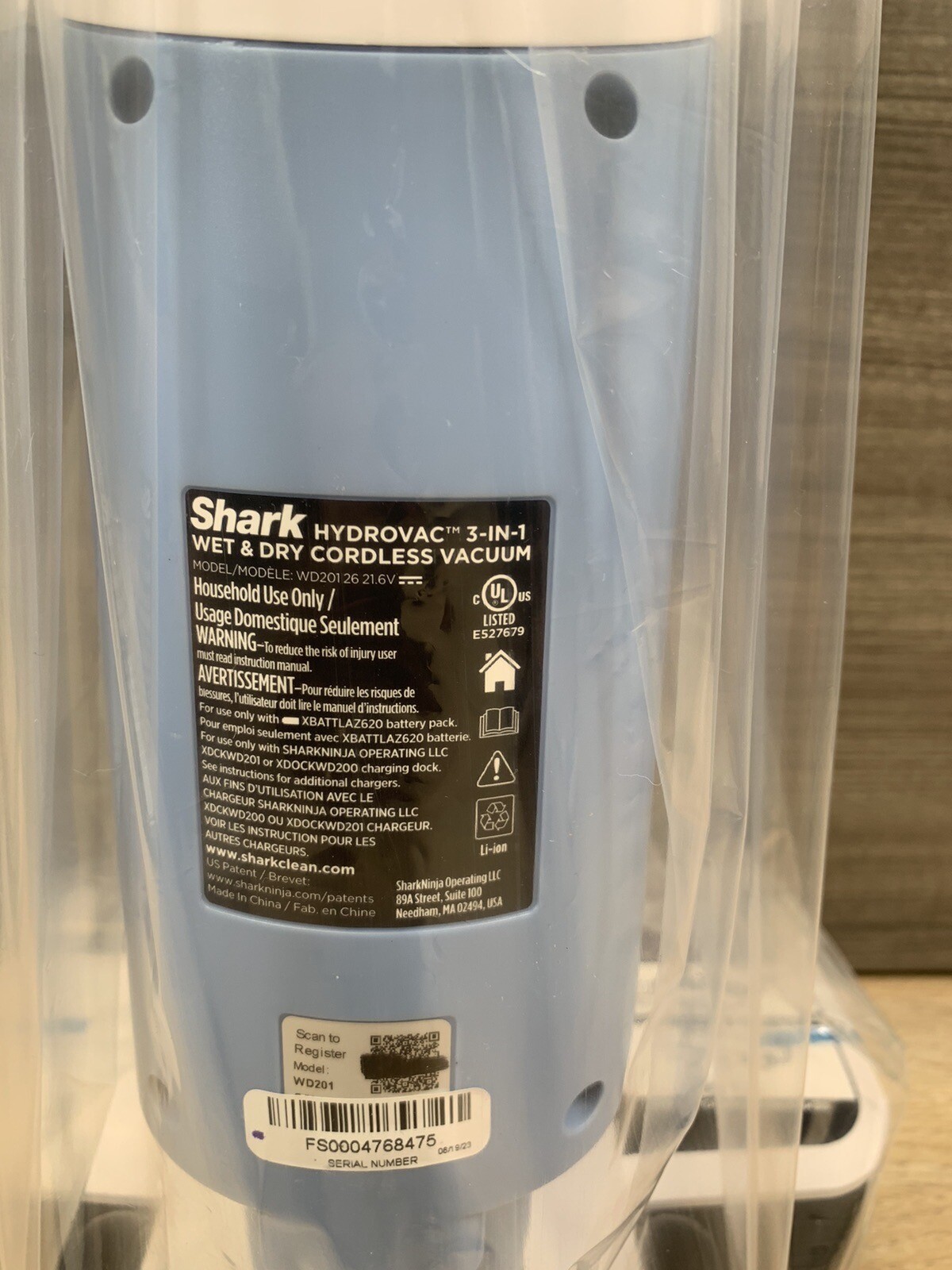 Shark WD201 HydroVac Cordless [3-in-1] Vacuum, Mop & Self-Cleaning[REFURBISHED]