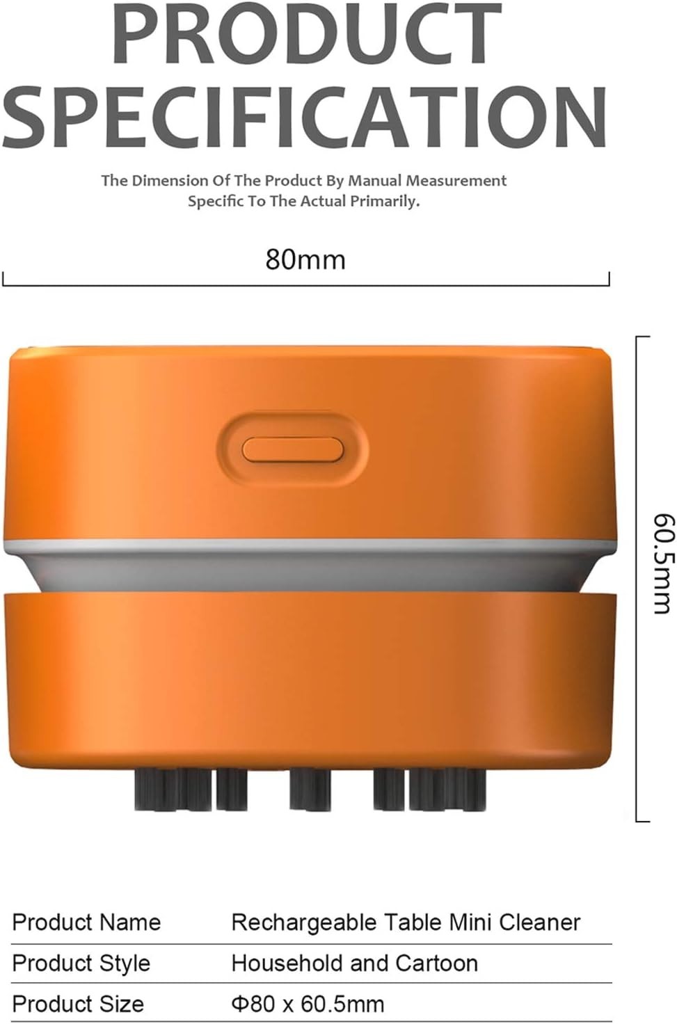 Lightweight Mini Vacuum for Desk & Car – Quiet, Portable, Battery-Powered Power
