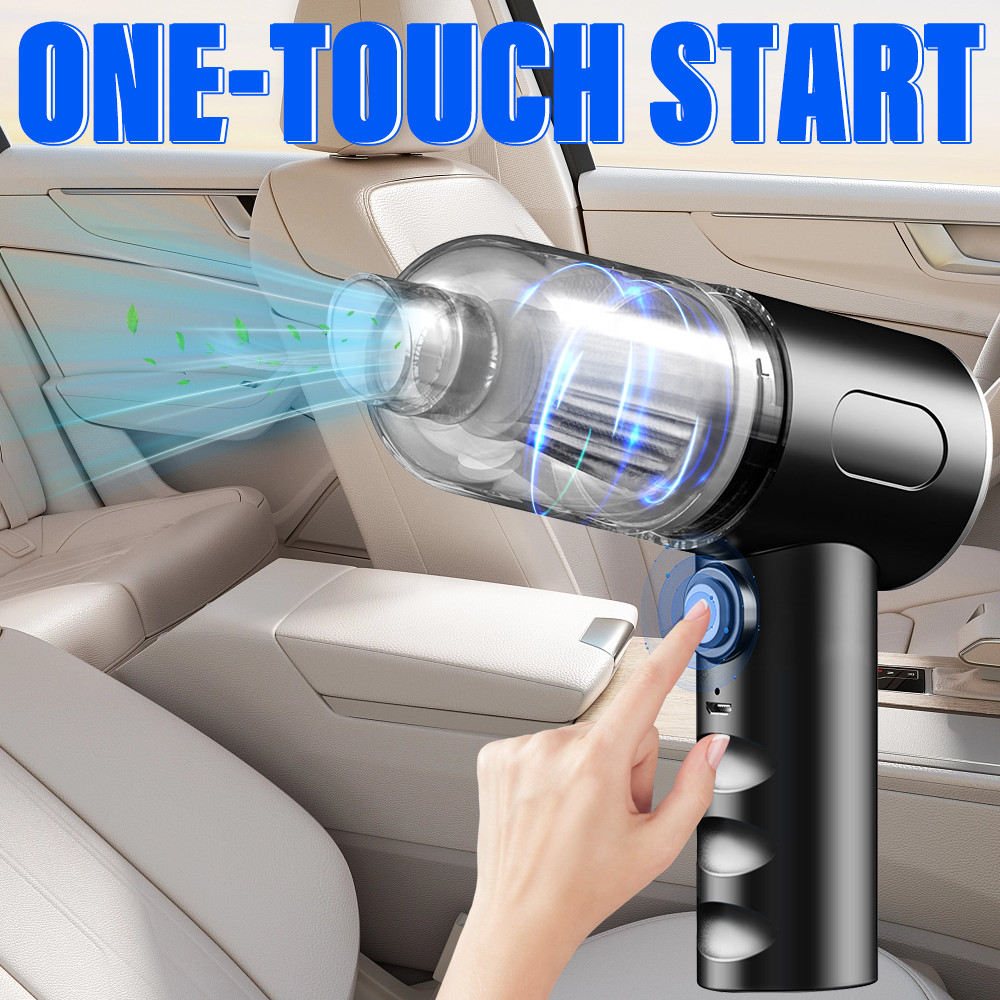 120W Cordless Car Vacuum Cleaner Powerful Suction Mini Dusts Buster Handheld