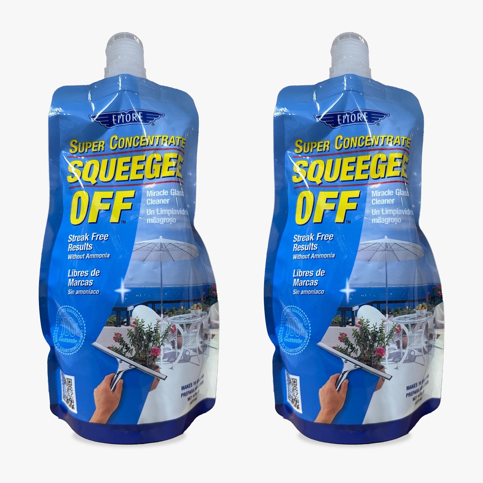 Ettore 30116 Squeegee-Off Window Cleaning Soap, 16 16 Fl Oz (Pack of 2), Blue