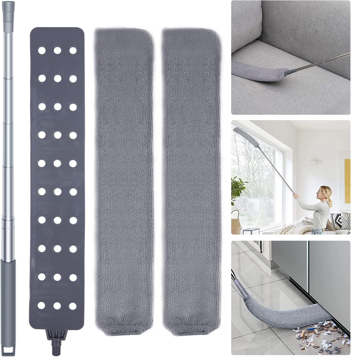 Retractable Gap Dust Cleaner Cleaning Tools with 2 Microfiber Dusting Cloths …