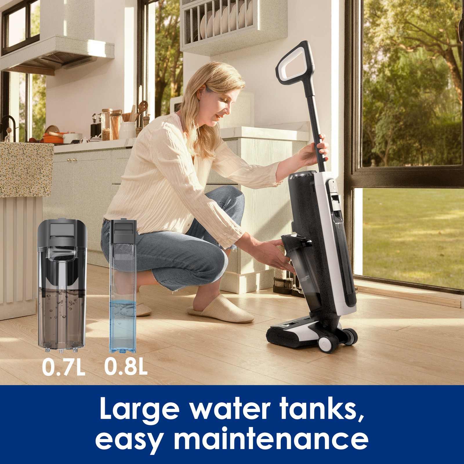 Tineco – Floor Washer Pet Cordless Mop & Vacuum Cleaner – 5 Series – Black