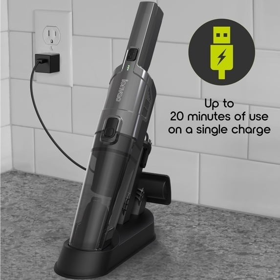 IonVac PowerMax Handheld Cordless Vacuum, Multi-Surface Lightweight Portable Vac