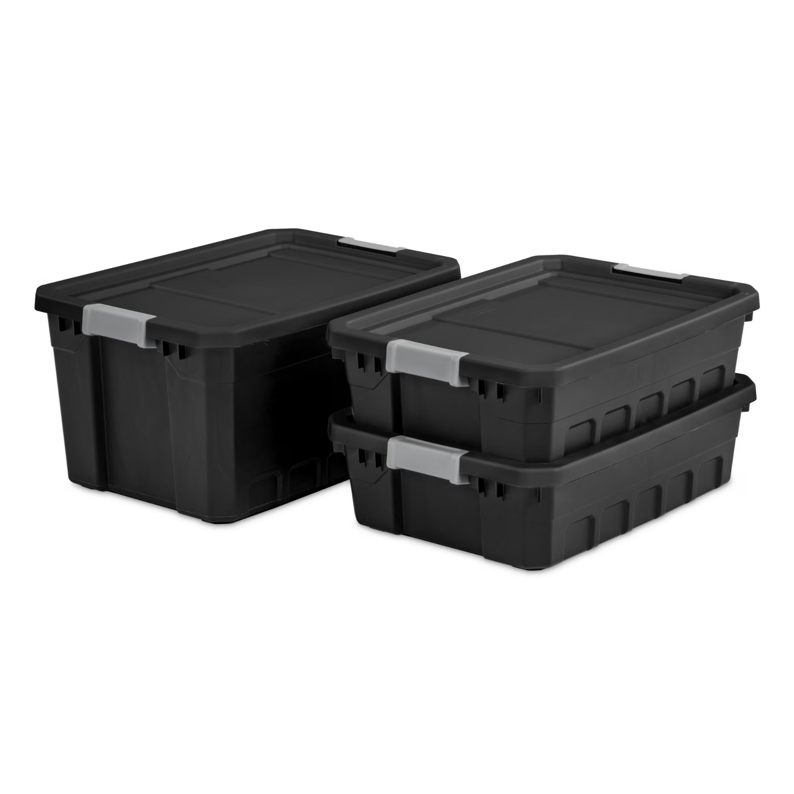 6 Pack Sterilite Stackable Storage Bin, 10 Gallon Durable Plastic Storage Tote