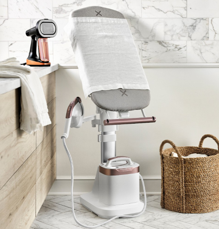 Rowenta IXEO Vision All-in-One Iron and Steamer Cinnamon Pink QR1812