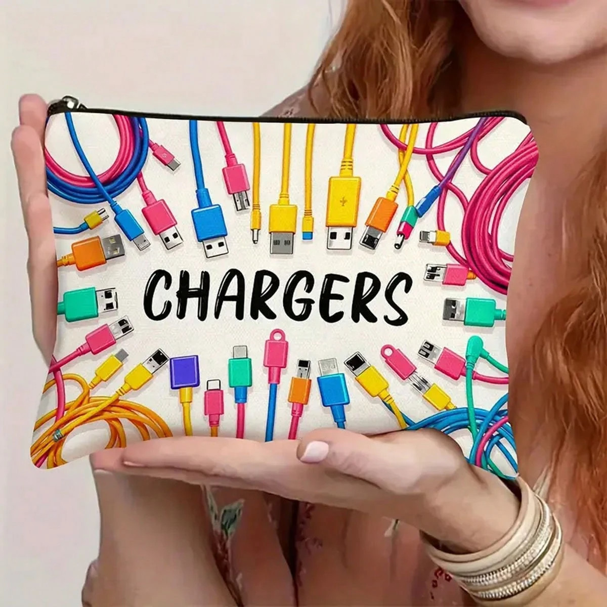 Charger Storage Bag Portable Electronics Organizer USB Cable Case Travel Pouch