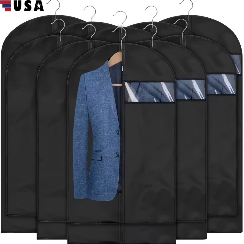 5Pcs Suit Travel Bag Garment Bag Long Dress For Hanging Clothes Carrier Cover US