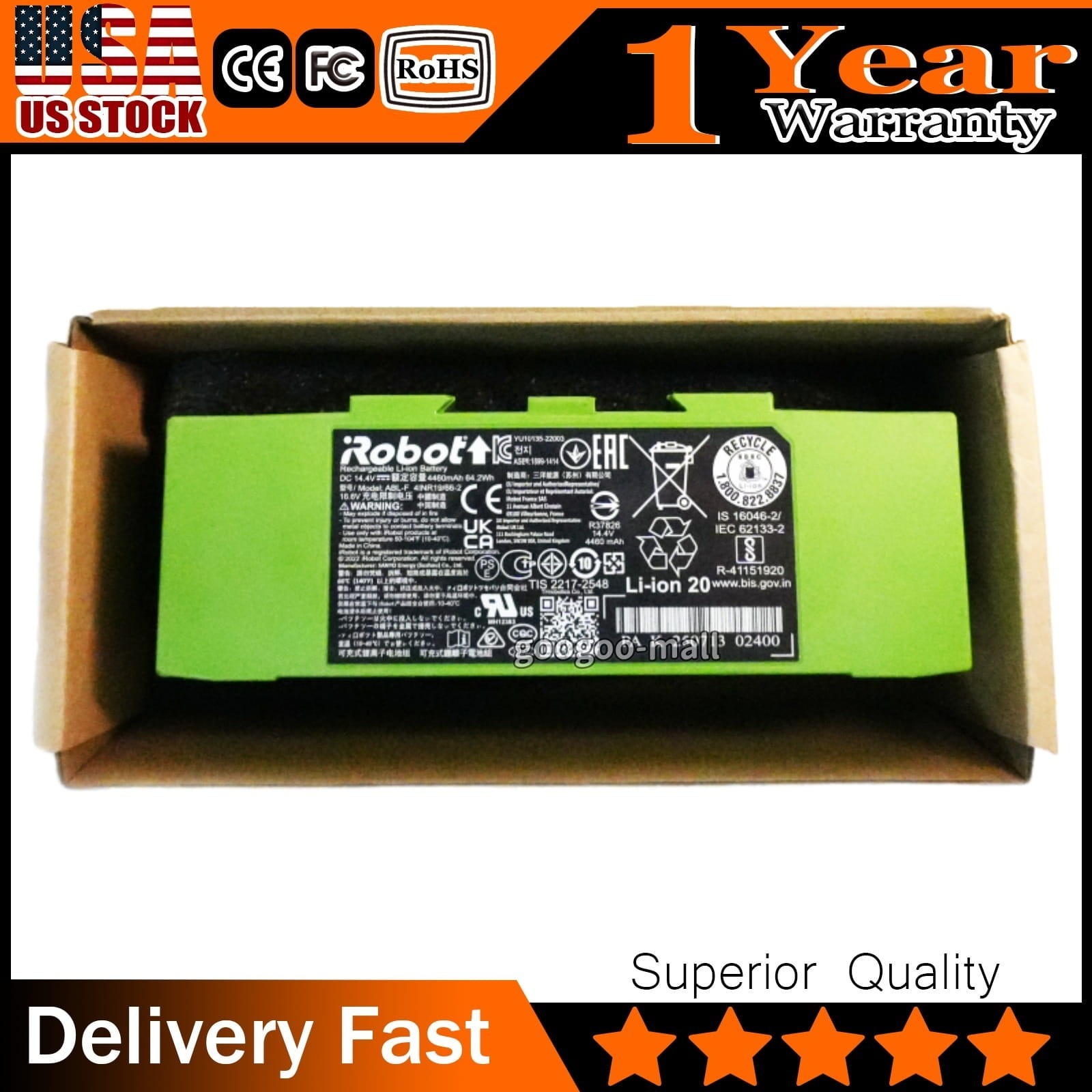 Original 4460mAh ABL-F Battery for iRobot Roomba J5+ J6+ J7 J7+ J8 J8+ J9 J9+