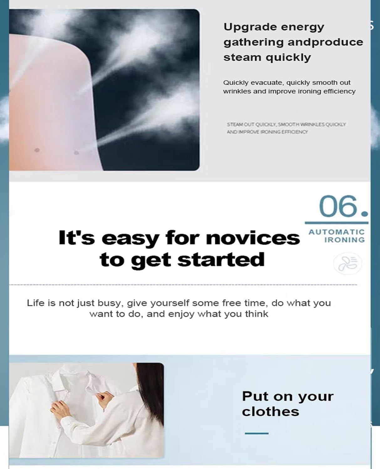 “Automatic Ironing Machine” Winkle Remover for Shirts & Pants, Clothes Steamer