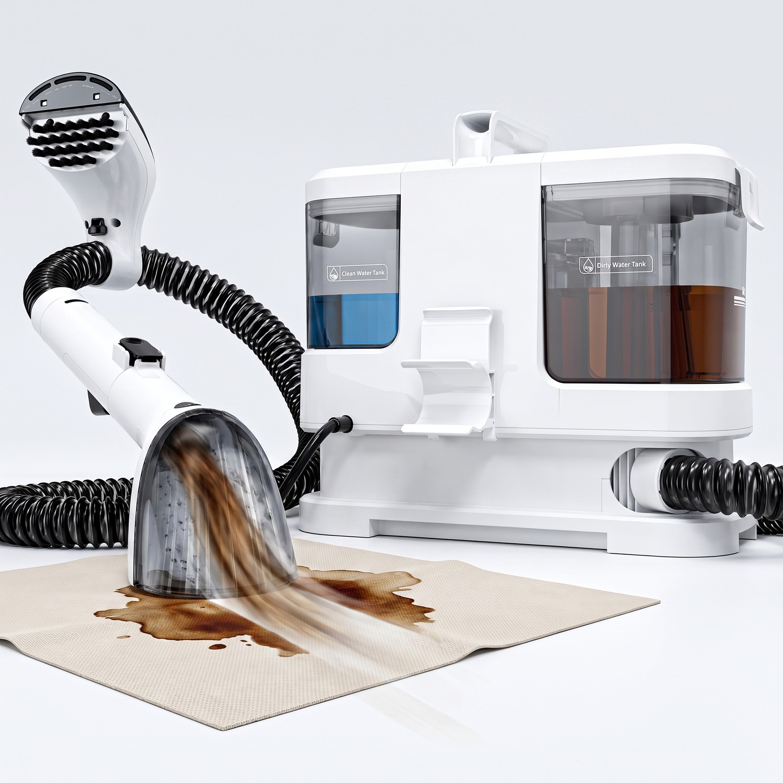 16000Pa Portable Carpet Cleaner Machine Upholstery Cleaner Spot Cleaner Compact