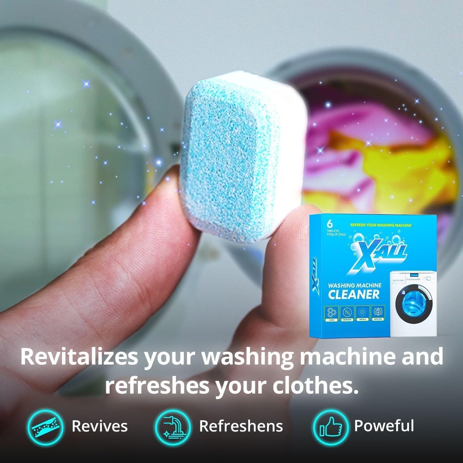 Washing Machine Cleaner – Deep Cleaning Tablets, Cleans and refreshes the int…