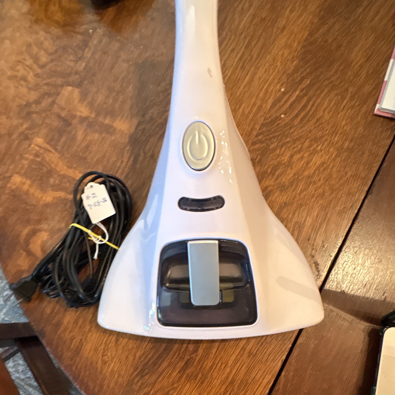 Handheld Corded Household Steam Cleaner, White/Gray/Black Power Cord