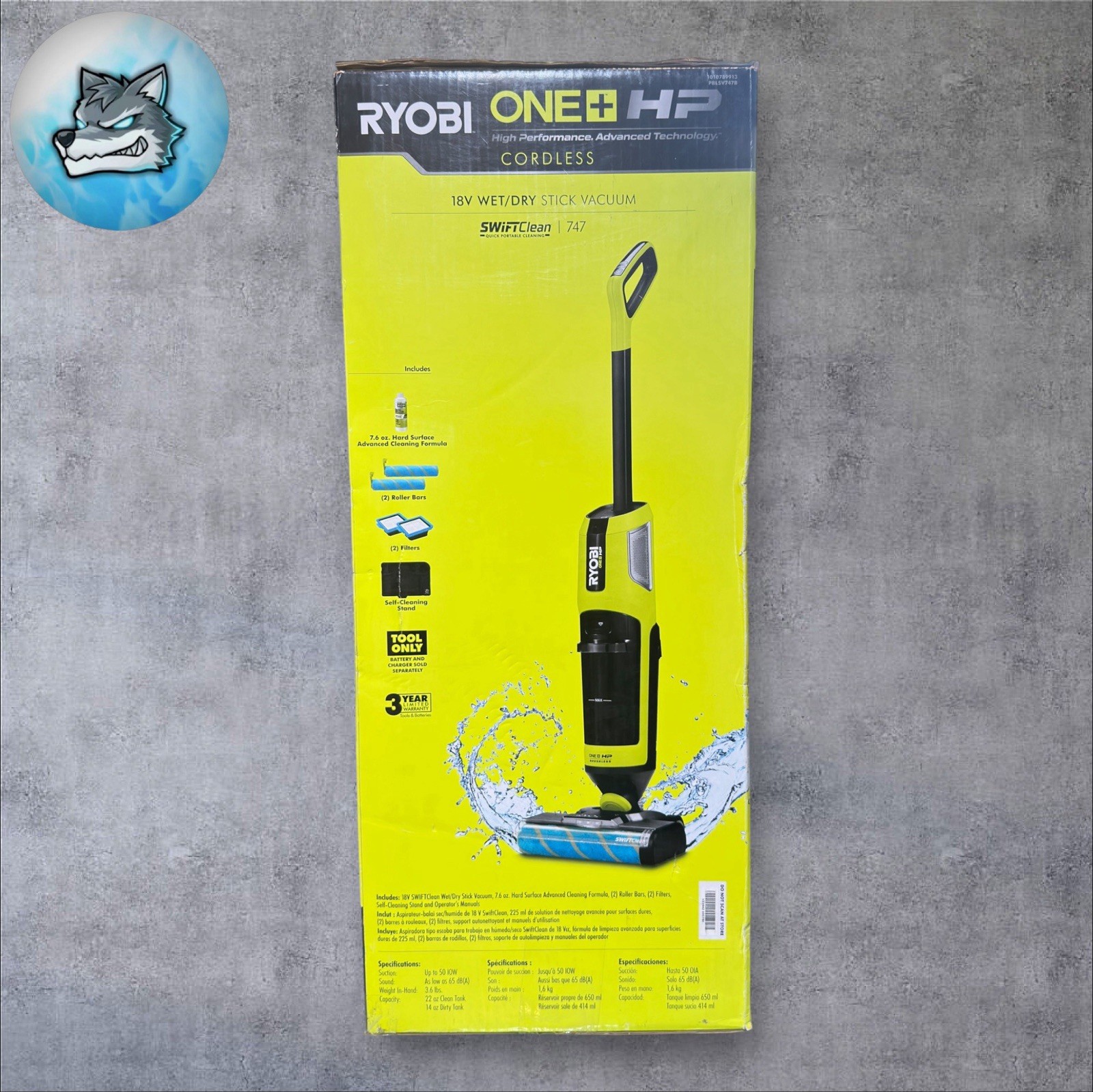 Ryobi ONE+ HP 18V Cordless SWIFTClean Wet/Dry Stick Mop and Vacuum
