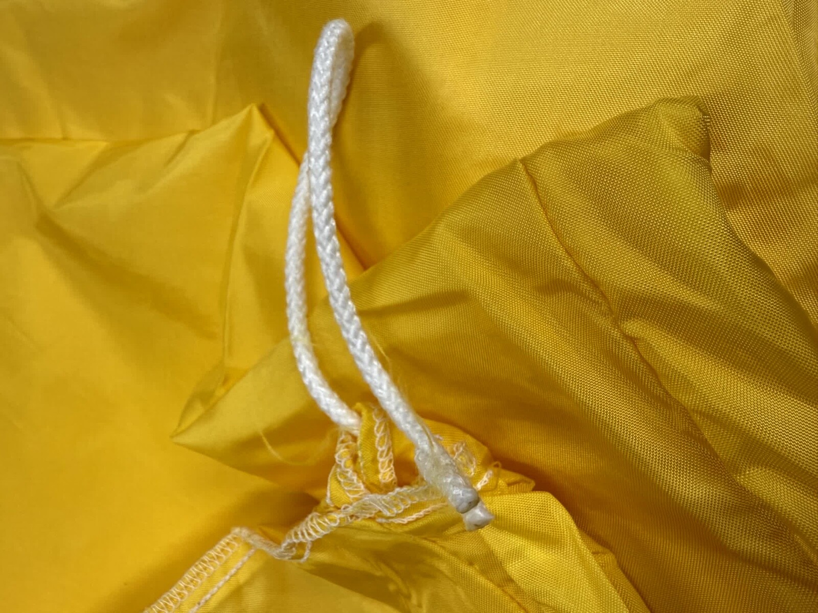 Jumbo Heavy Duty Yellow Nylon Laundry Bag Drawstring Closure 30×40