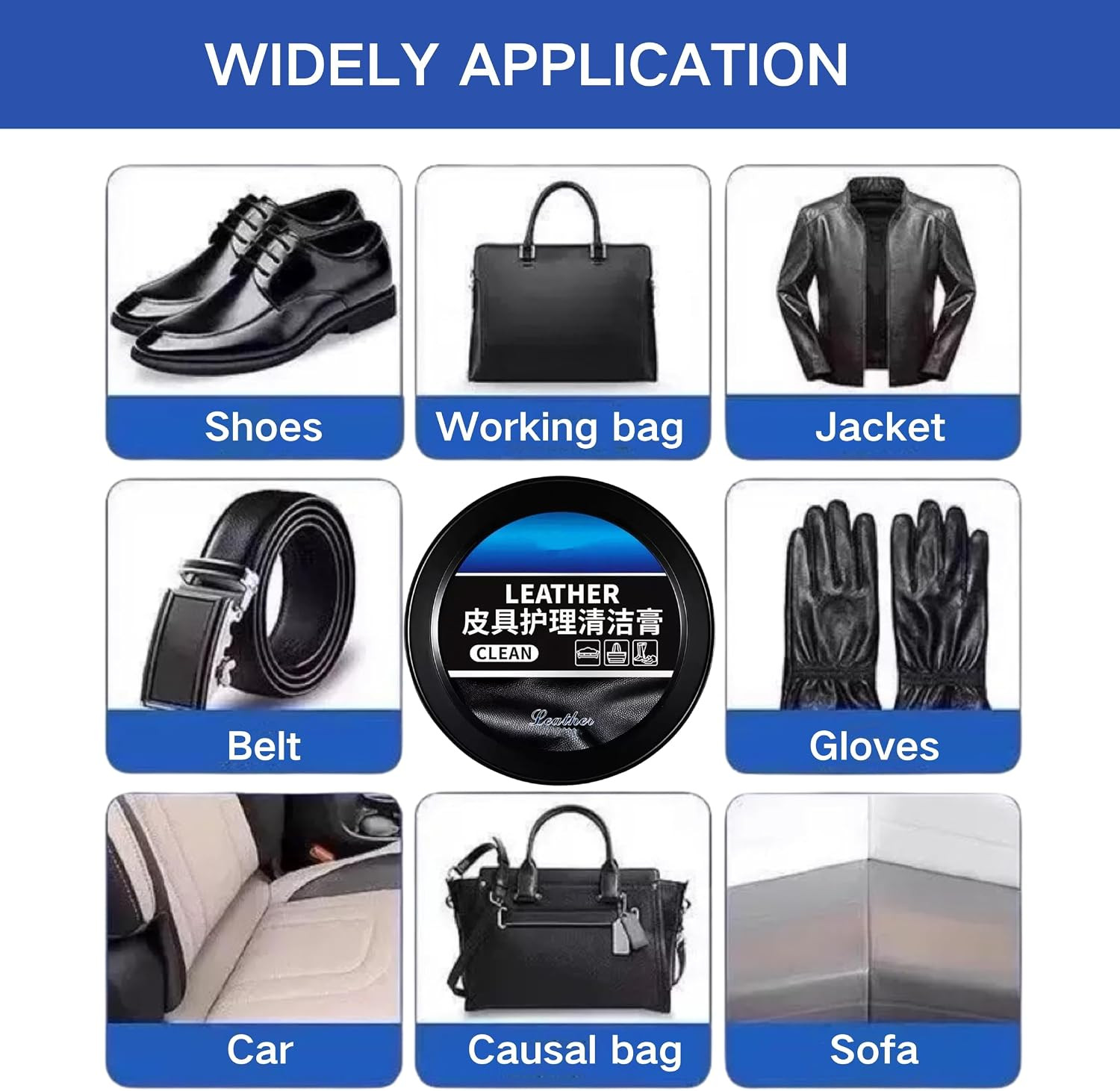 Leader Cleaning and Care Cream, Leather Cleaning Cream for Car Interior, Multifu