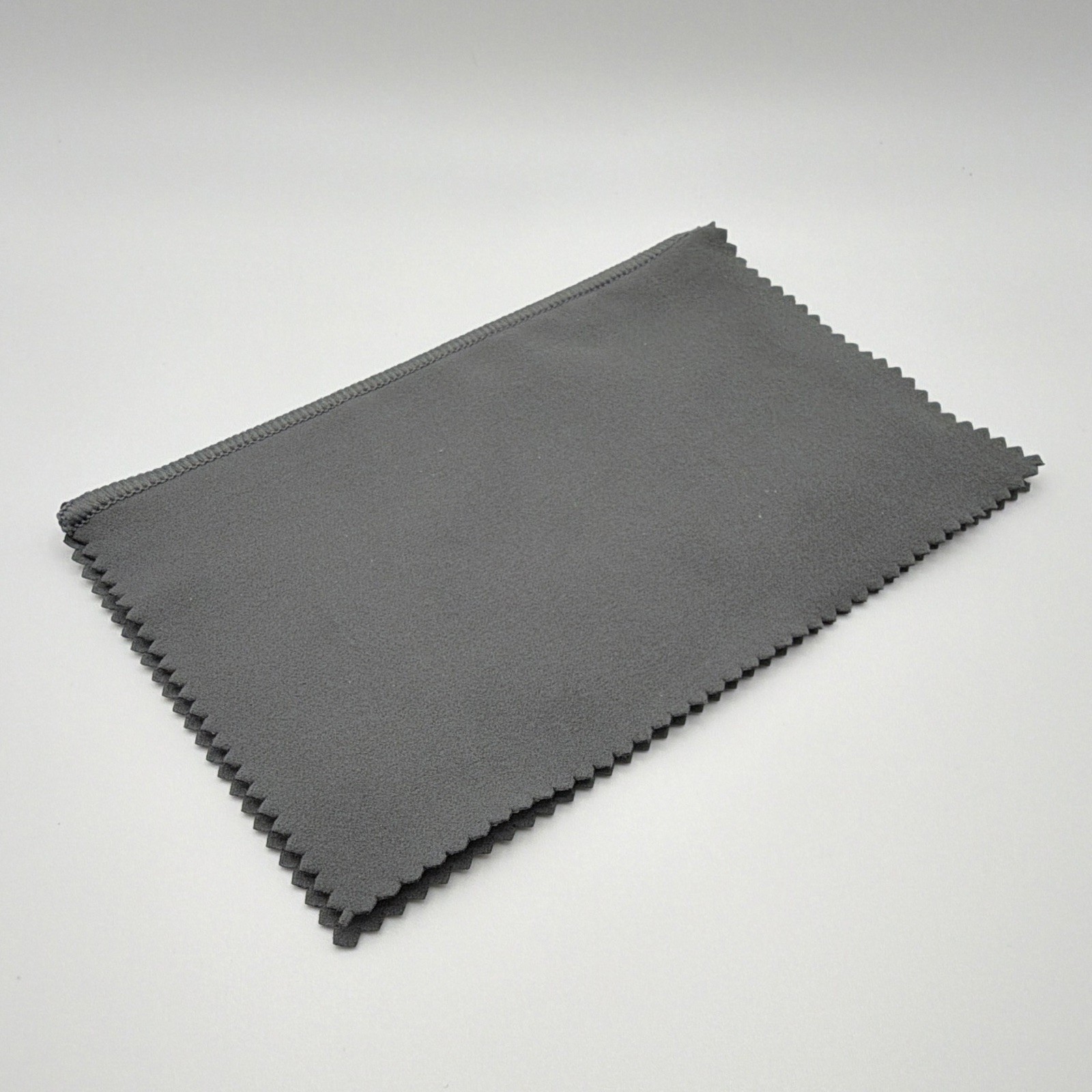 6”x8” Dark Gray & White Jewelry Cleaning/Polish Cloth | Gold, Silver, Platinum