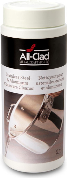 All-Clad Cookware Cleaner Powder Polish Stainless Steel Pots Pans 12oz Canister