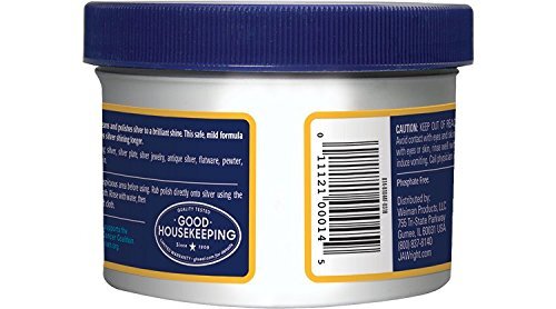 Silver Cleaner and Polish Cream 8 OZ with Polishing Cloth Gently Remove Tarnish