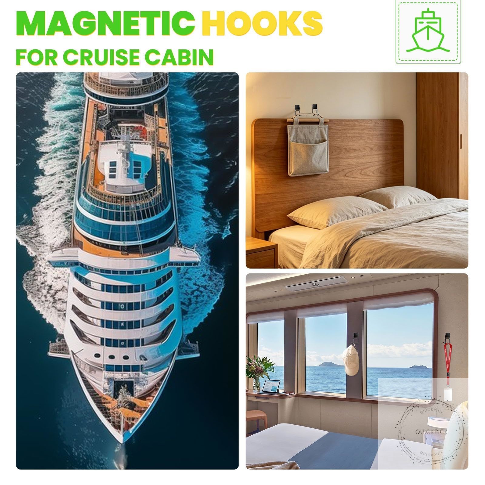 Magnetic Hooks 6 Pcs 50lbs+ Magnet Hook 2026 Cruise Essentials Heavy Duty Double