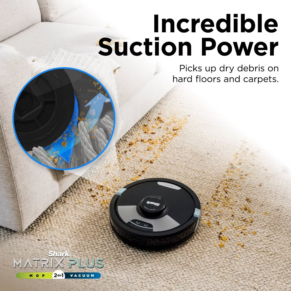 Shark Matrix Plus 2in1 Robot Vacuum & Mop with Sonic Mopping, Matrix