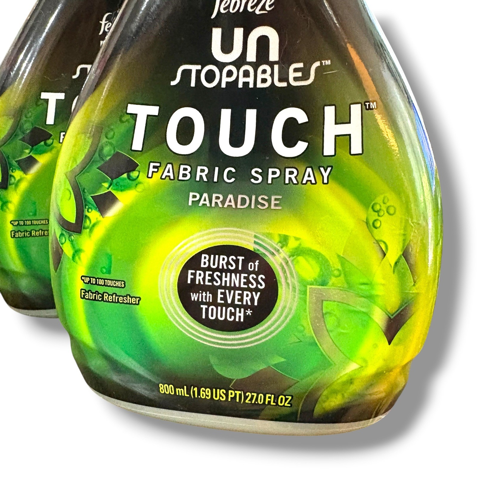 2 Pack Febreze Unstopables Touch Fabric Spray Paradise Scent 27 fl oz Bottle