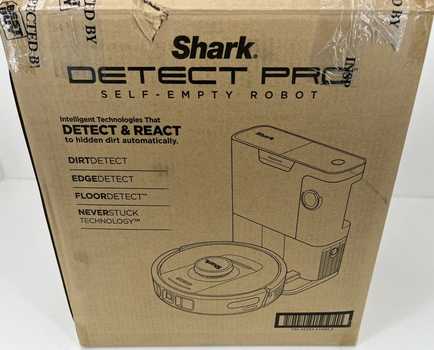 Shark RV2820AE Detect Pro Robot Vacuum Wi-Fi Self-Empty HEPA Clean Black/Bronze