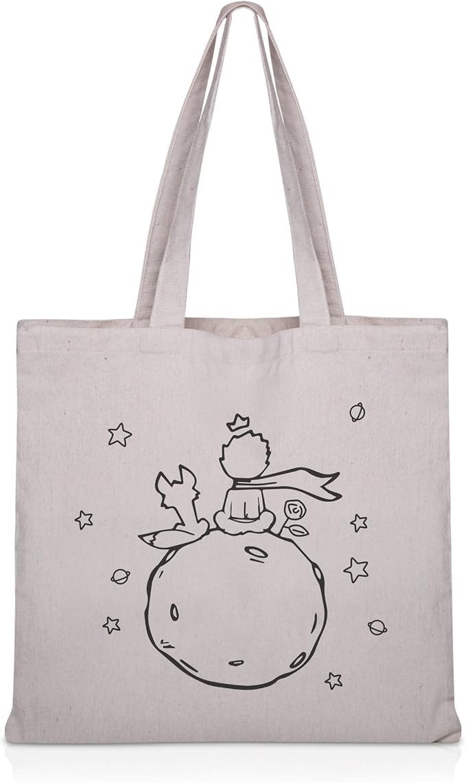 White Reusable Tote Bag Grocery Cotton Lightweight Eco Bag Unisex Dreamer Bag