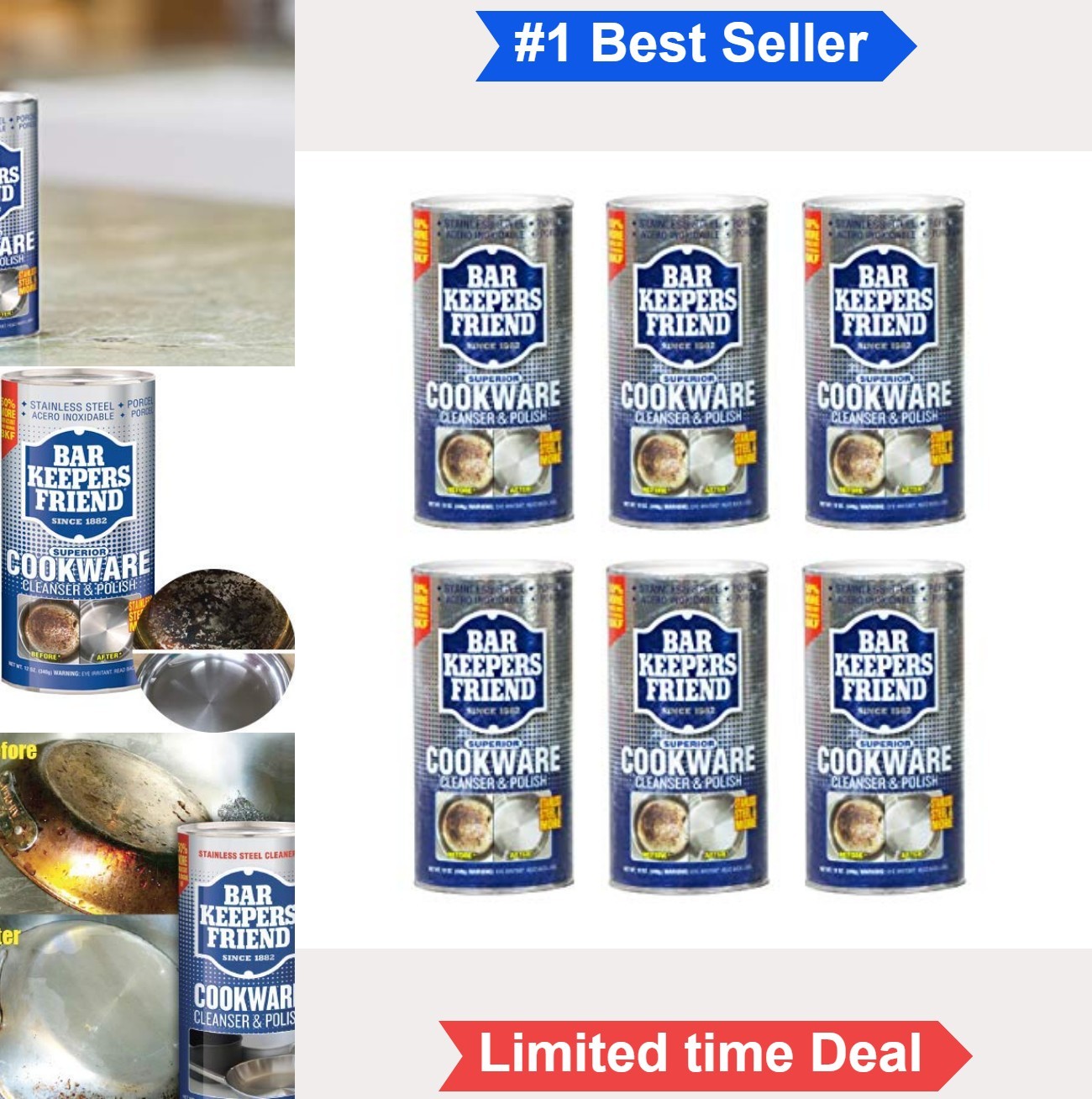 Cookware Cleanser Polish 12 Ounce Pack of 6 Stainless Steel Degreaser Rust