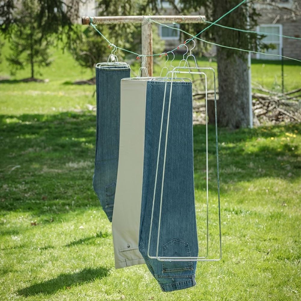 Lehman’s Hang to Dry Pants Stretchers, Creased Wrinkle-Free No Iron Slacks, 2 Pr