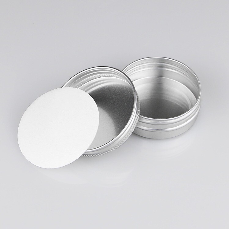 2oz Aluminum Tin Screw Top Round Metal Container With Lid,Storage Jar Travel can
